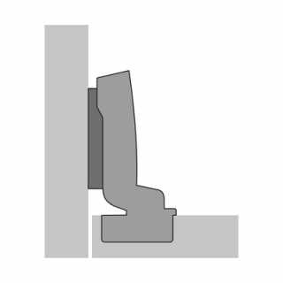 Hettich Sensys 110° közézáródó pánt, Silent System rendszer nélkül, önzáró funkció nélkül, fogantyú nélküli alkalmazáshoz (Sensys 8675) #4