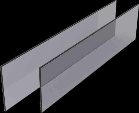 Kesseböhmer CONERO edzett szürke biztonsági üveg kihúzható belső fiókhoz 168 H / Korpusz belső szélesség: 384-444 mm