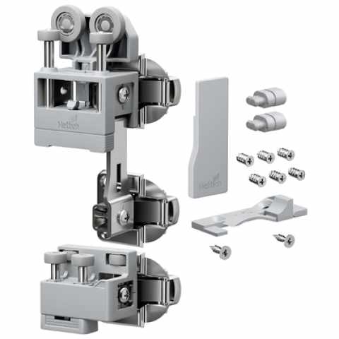 Hettich WingLine L szerelvénykészlet, (max. 25 kg ajtószárnyhoz), szürke, jobb