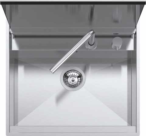 Barazza Lab Cover 316 beépíthető mosogató fedéllel, 57x51 cm, rozsdamentes acél