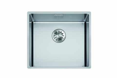 HKT Kumu Smart,  alá- rá- és szintbeépíthető mosogató, 50 cm-es korpuszokhoz, szálcsiszolt rozsdamentes acél