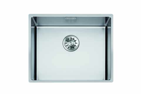 HKT Kumu Smart,  alá- rá- és szintbeépíthető mosogató, 60 cm-es korpuszokhoz, szálcsiszolt rozsdamentes acél