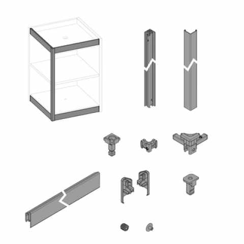 Hettich FurnSpin Cadro All-inkluzív szett, matt fekete