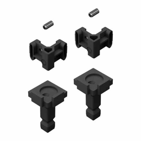 Hettich FurnSpin Cadro szerelvénykészlet polcokhoz, matt fekete