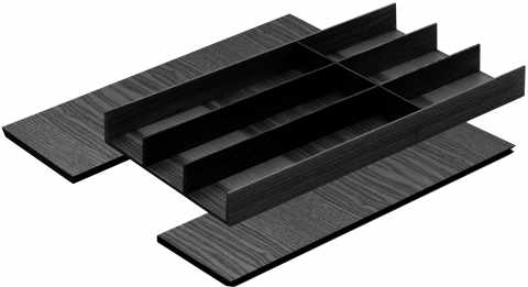 Kesseböhmer Fineline LiniQ evőeszköz betét 400-450x500-as fiókba hamu fekete