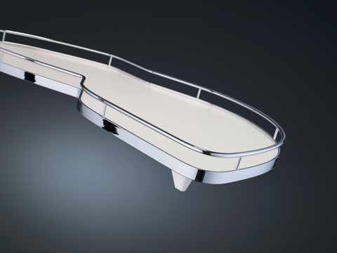 Kesseböhmer LeMans II 400mm balos ARENAplus classic-Chrome/Icewhite+tengely