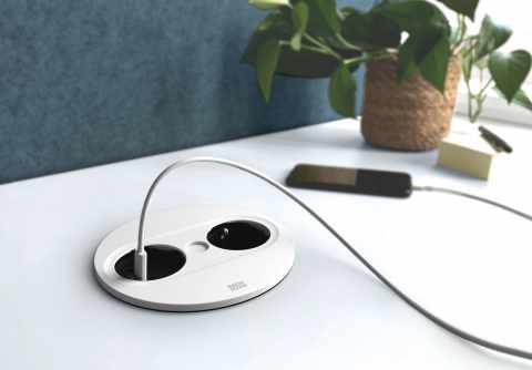 Bachmann TWIST 2 dugalj, matt fehér, kör, 2x230V, 2m betáp kábel