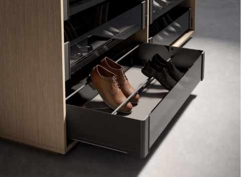 Kesseböhmer CONERO cipőtartó szett szélesség: 1020 mm fekete VPE: 2 db