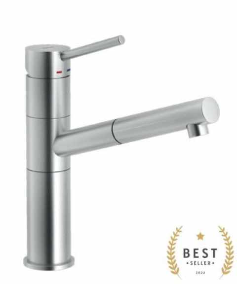 NOBILI SNOW kihúzható csaptelep inox