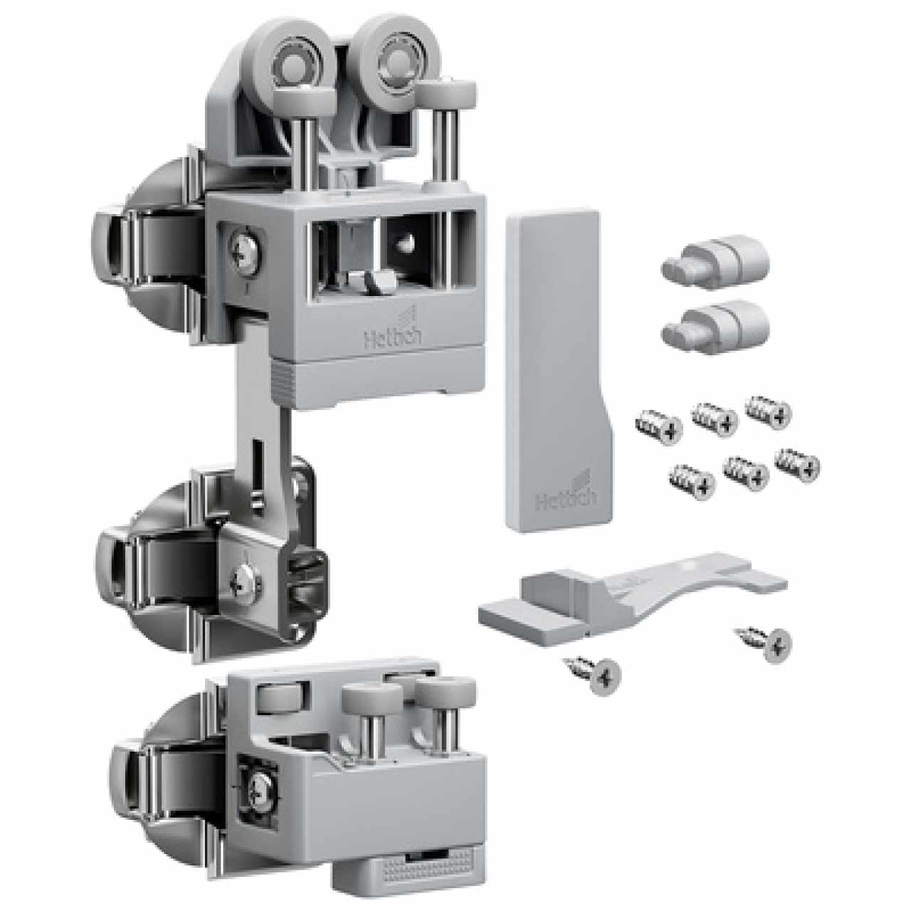 Hettich WingLine L szerelvénykészlet, (max. 25 kg ajtószárnyhoz), szürke, bal