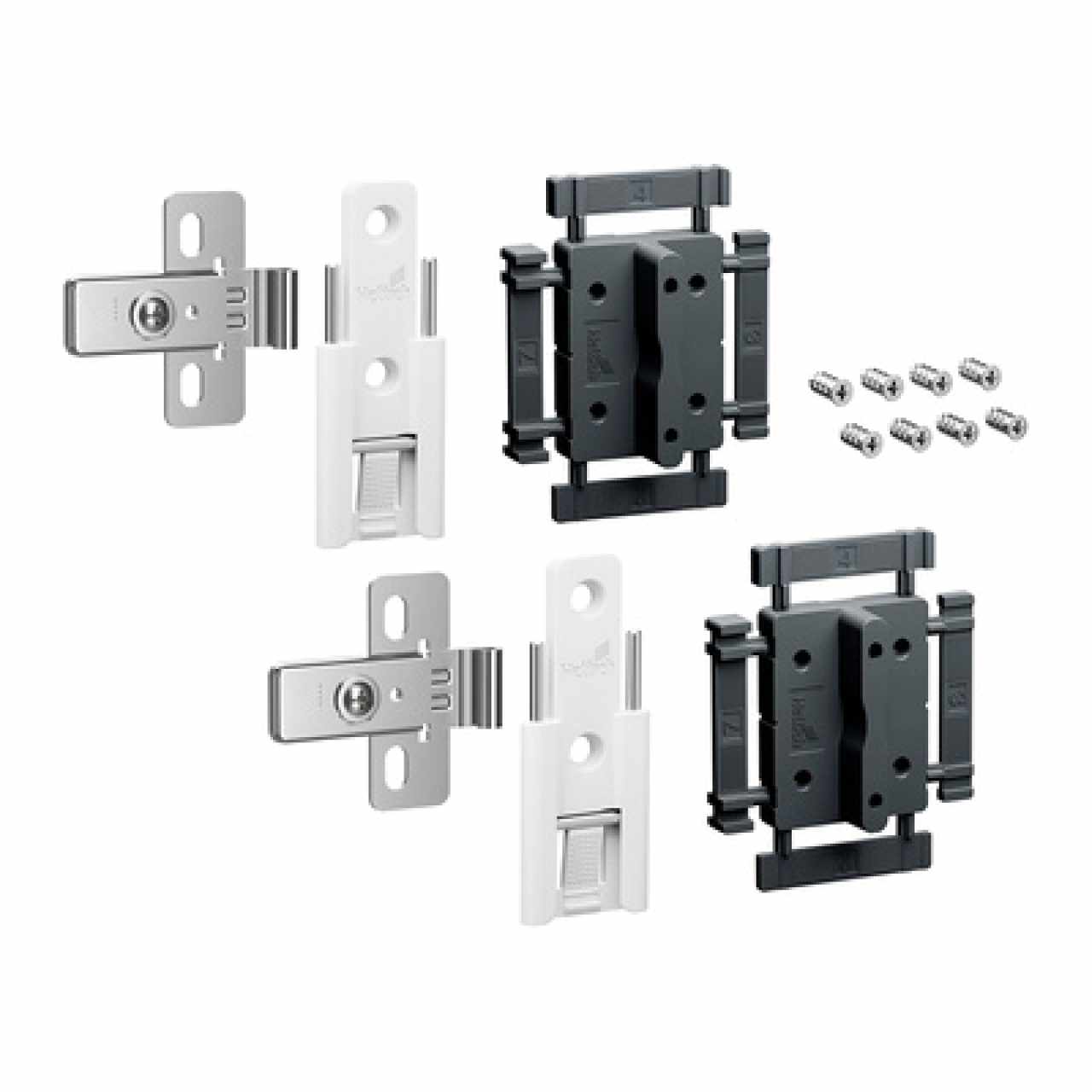 Hettich WingLine L gyorsszerelős köztes pánt készlet, (2db-os), állítható, fehér