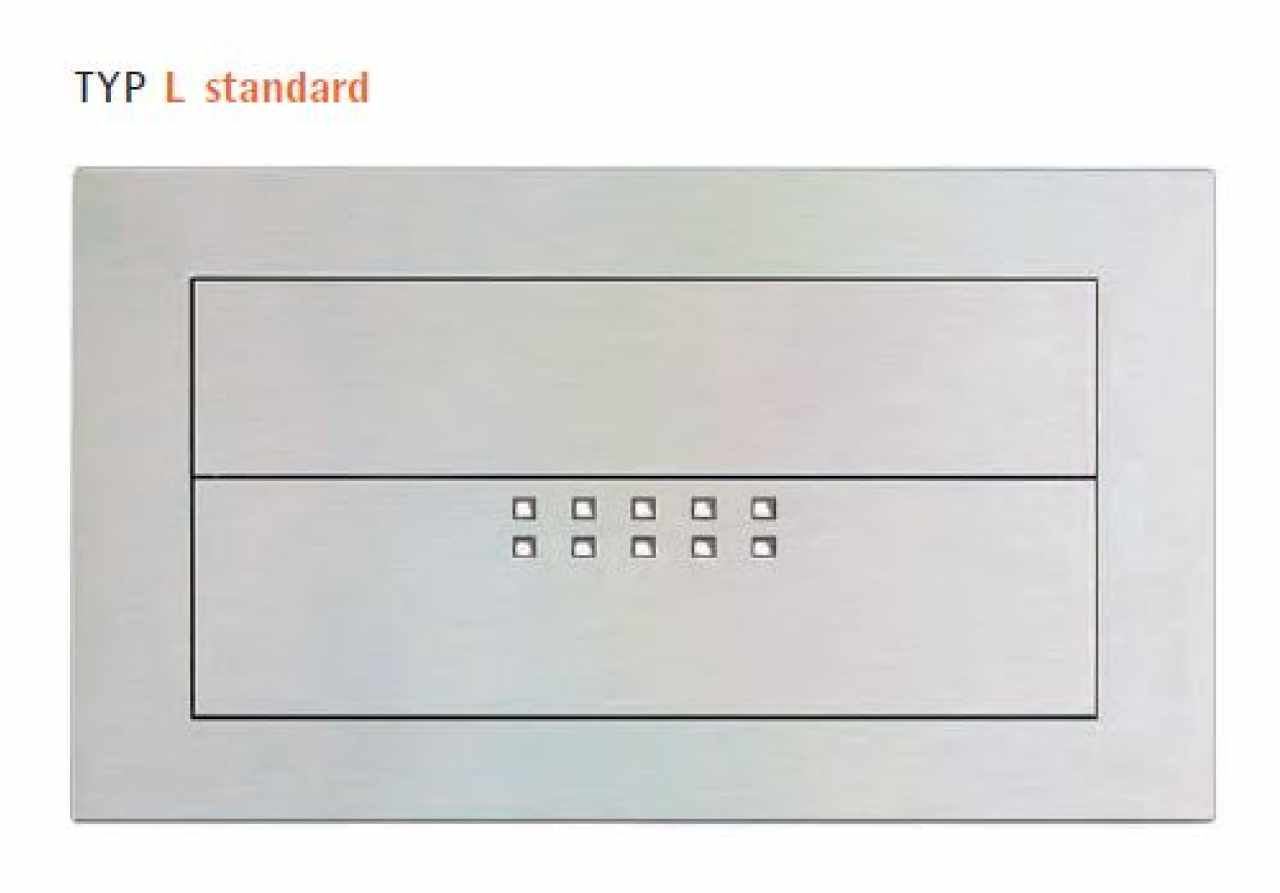 Form-orange, E-motion Standard L-es méretű egyszárnyas fogantyú rozsdamentes kivitel