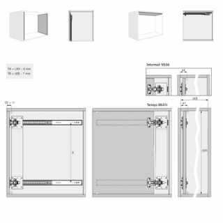 Hettich KA 5740 tokba tolható sín szett, max. 700 mm-es ajtóhoz #5