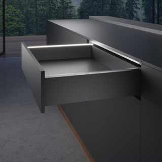 Hettich AvanTech YOU dekor profil megvilágítás szett, rozsdamentes acél imitáció, 600 mm #2