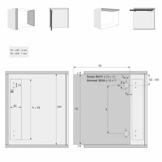 Hettich KA 5740 tokba tolható sín szett, max. 550 mm-es ajtóhoz #8