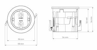 HKT EVOline One dugalj 1x230V rozsdamentes acél színű #2