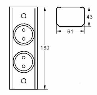 HKT Sabik 2 dugalj, 2x230V fekete #2