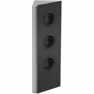 HKT POWER ECK Glas dugalj, 3x230V, üveg fekete #1