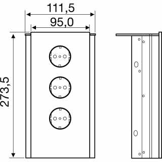 HKT POWER ECK Glas dugalj, 3x230V, üveg fekete #2