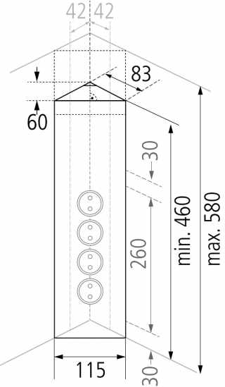 HKT Salome 4 dugalj, 4x230V, fekete #2