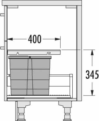 HAILO AS Allegro 295 18/8/8 fiókba építhető szemetes #4