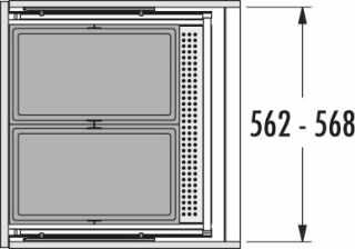 HAILO AS Allegro 350 28/28 fiókba építhető szemetes #3