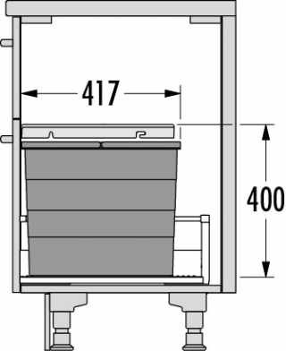 HAILO AS Allegro 350 28/28 fiókba építhető szemetes #4