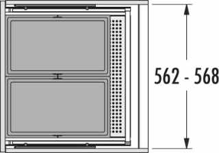 HAILO AS Allegro 380 28/28 fiókba építhető szemetes #3