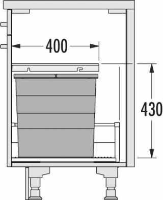 HAILO AS Allegro 380 28/28 fiókba építhető szemetes #4