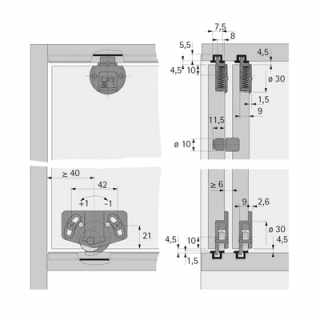 Hettich SlideLine 55 felcsavarozható futóelem 15kg #3