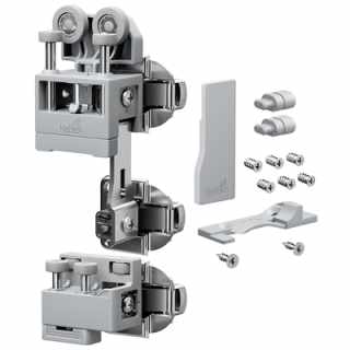 Hettich WingLine L szerelvénykészlet, (max. 25 kg ajtószárnyhoz), szürke, jobb #1