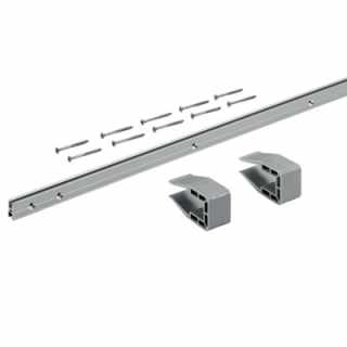 Hettich SlideLine M alsó vezetésű tolóajtó profilkészlet 2500 mm aluminium/ezüst eloxált #1