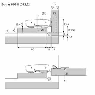 Hetttich KA 5740 tokba tolható sín szett, max 300 mm-es ajtóhoz #3
