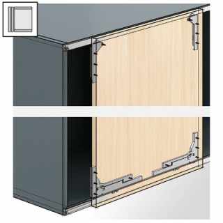 Hettich SlideLine M alsó vezetésű tolóajtó takarószalag szett 2500 mm ezüst profil magasság 18 mm #2