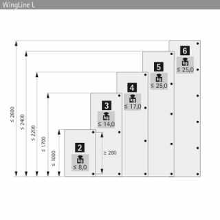Hettich WingLine L gyorsszerelős köztes pánt készlet, (3db-os), állítható, fehér #5