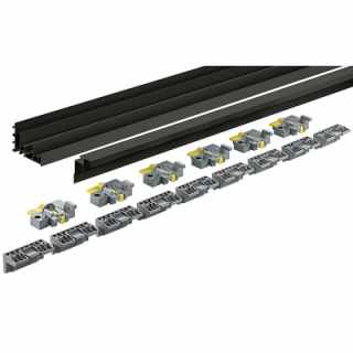 Hettich TopLine XL sín és vezetőprofil készlet, 4000 mm, fekete #1