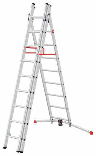HAILO S100 ProfiLOT széthúzható létrák 2x9+1x8 lépcsős #2