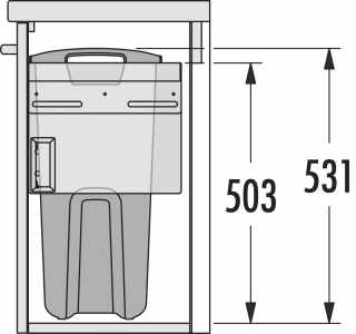 HAILO Laundry Carrier 450 Bathroom dark grey #4
