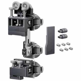 Hettich WingLine L szerelvénykészlet önzáró funkció nélkül, (max. 25 kg ajtószárnyhoz), antracit, bal #1