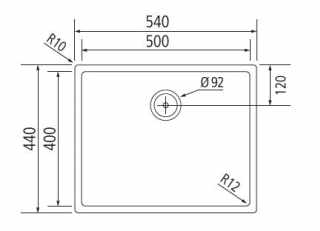 HKT Kumu Smart,  alá- rá- és szintbeépíthető mosogató, 60 cm-es korpuszokhoz, szálcsiszolt rozsdamentes acél #2