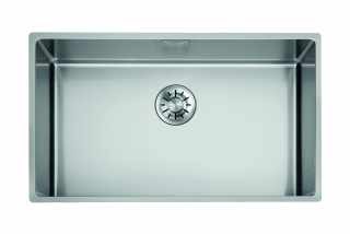 HKT Kumu Smart,  alá- rá- és szintbeépíthető mosogató, 80 cm-es korpuszokhoz, szálcsiszolt rozsdamentes acél #1