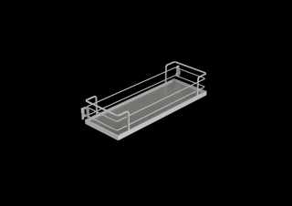 Kesseböhmer Tandem Side III tálca 600 mm ARENAplus classic-Silver/Grey VPE: 3 db #1