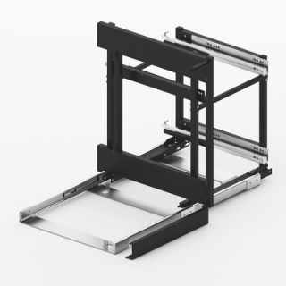 Hettich Orta kihúzható sarokszekrény szerelvénykészlet, 400 mm, antracit #1