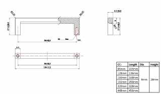 Grimme fogantyú, 328 x 9 / 320 mm, rozsdamentes acél #5