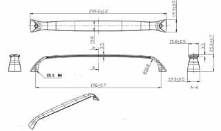 Grimme fogantyú, 210 x 19 / 192 mm, króm #5