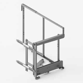 Hettich Goro kihúzható sarokszekrény szerelvénykészlet, jobbos, 450 mm, ezüst #1
