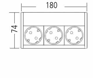 HKT EVOline Dock dugalj fekete színű 3x230V #2