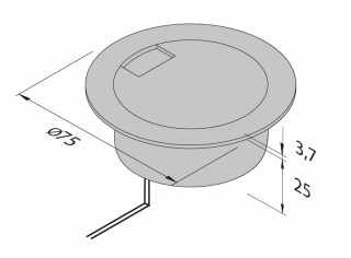 HKT QI induktív gyorstöltő / beépített USB töltő 220-240 V fekete 75 mm #2