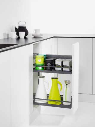 Kesseböhmer Comfort II. tálca (350 mm elembe) ARENAplus style 260x470x88 mm Chrome/Icewhite #2