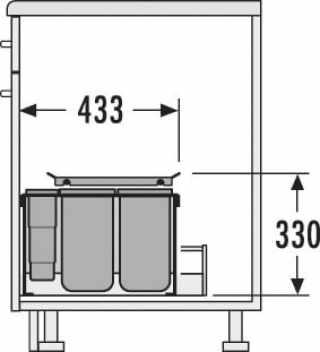 HAILO AS XXL 450 18/D/12/P/U kihúzható szemetes #3